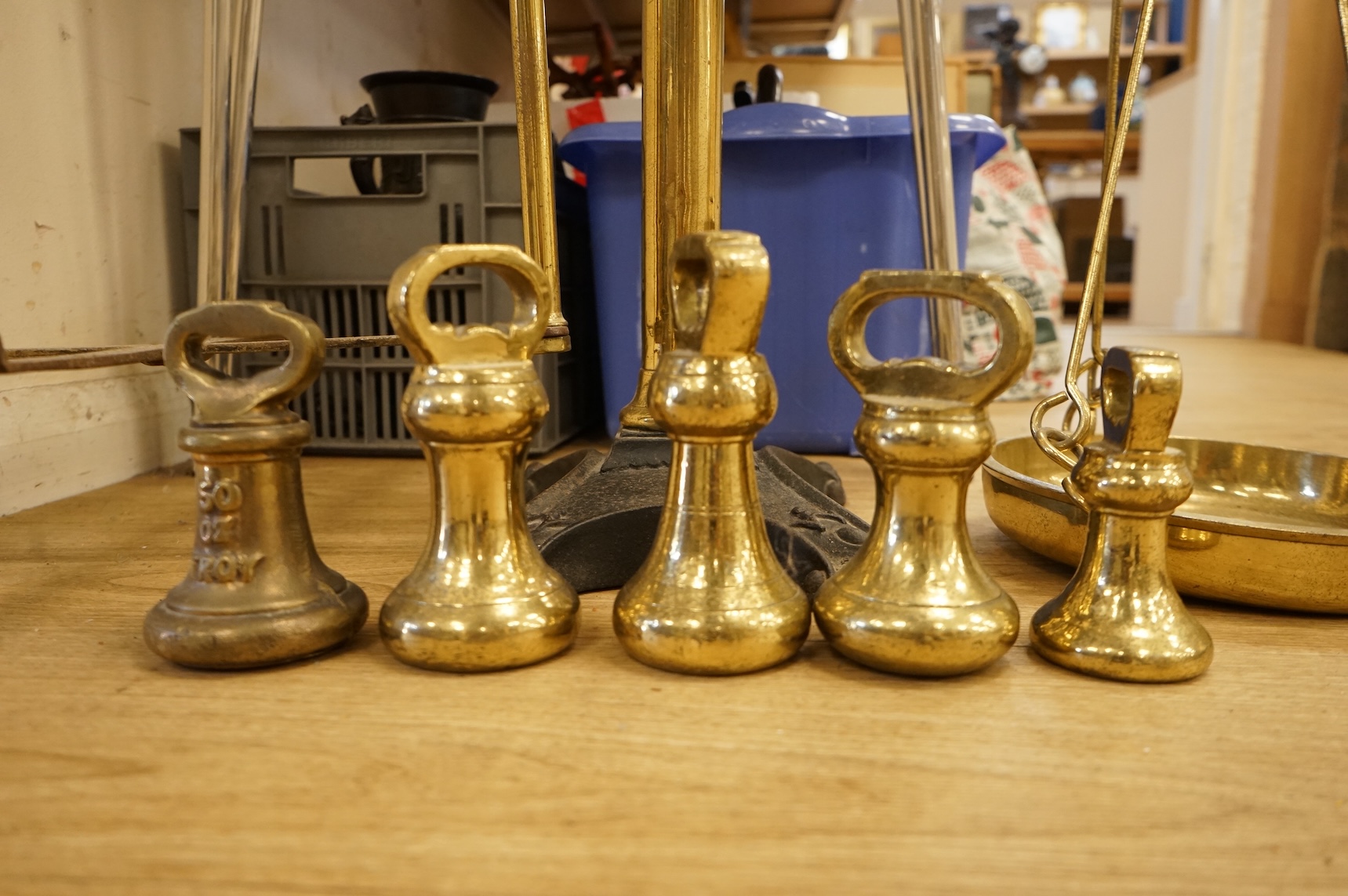 A set of large Victorian 'Avery' scales, 109cm
